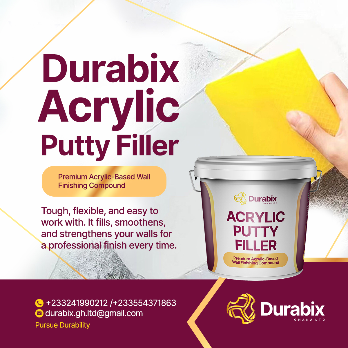 Durabix Acrylic Putty Filler